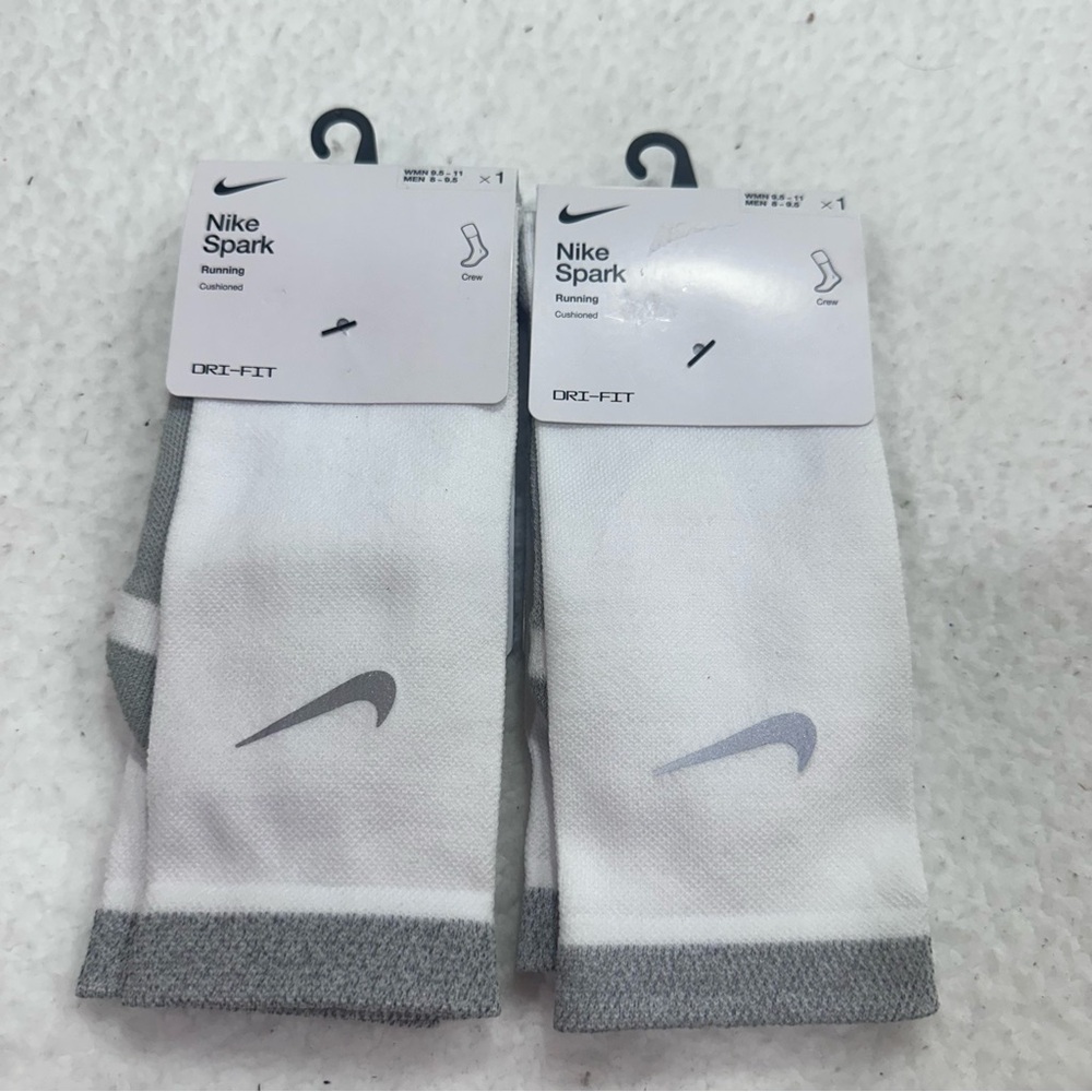 White Nike Spark Running Socks
